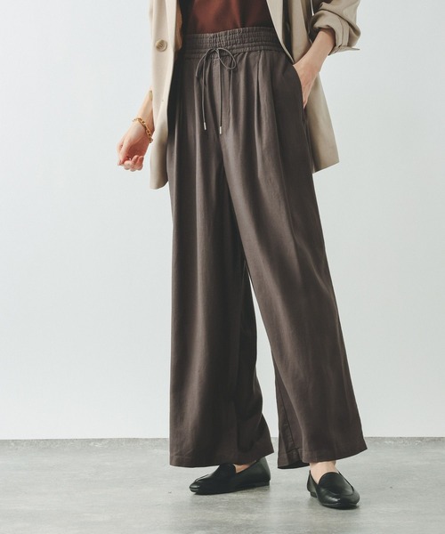 GLOBAL WORK（グローバルワーク）の「フレンチリネンワイドパンツ/600996（その他パンツ・レディース・ホワイト系その他/ブラウン/スミクロ/ベージュ系その他・MEDIUM/SMALL/LARGE）」の16枚目の写真