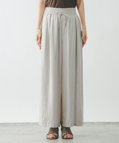 GLOBAL WORK（グローバルワーク）の「フレンチリネンワイドパンツ/600996（その他パンツ・レディース・ホワイト系その他/ブラウン/スミクロ/ベージュ系その他・MEDIUM/SMALL/LARGE）」の21枚目の写真