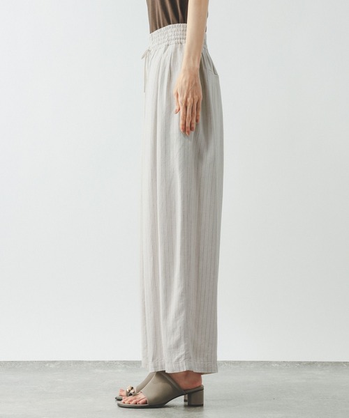 GLOBAL WORK（グローバルワーク）の「フレンチリネンワイドパンツ/600996（その他パンツ・レディース・ホワイト系その他/ブラウン/スミクロ/ベージュ系その他・MEDIUM/SMALL/LARGE）」の22枚目の写真