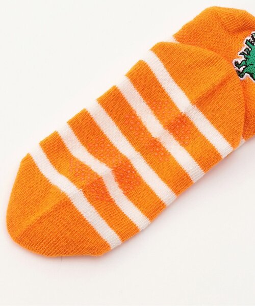 kladskap（クレードスコープ）の「恐竜刺しゅうボーダースニーカーインソックス（ソックス/靴下・キッズ・ネイビー/黄緑系/オレンジ・11-13cm/L(18-20cm)/M(16-18cm)/S(13-15cm)）」の7枚目の写真