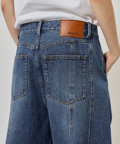 atmos pink（アトモスピンク）の「atmos pink Curve Denim Pants / アトモス ピンク カーブ デニム パンツ（デニムパンツ・レディース・ブルー/ブラック・M/S）」の7枚目の写真