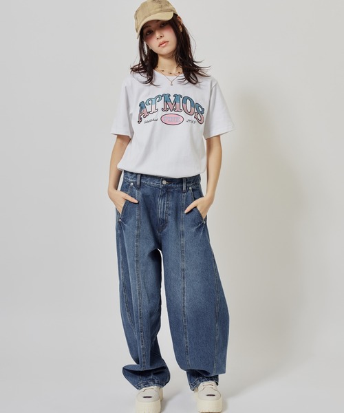 atmos pink（アトモスピンク）の「atmos pink Curve Denim Pants / アトモス ピンク カーブ デニム パンツ（デニムパンツ・レディース・ブルー/ブラック・M/S）」の11枚目の写真
