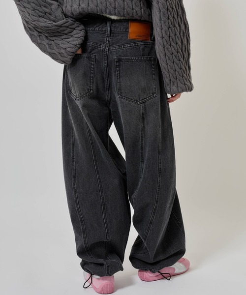 atmos pink（アトモスピンク）の「atmos pink Curve Denim Pants / アトモス ピンク カーブ デニム パンツ（デニムパンツ・レディース・ブルー/ブラック・M/S）」の18枚目の写真