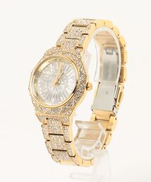 RAQUEL パヴェ ゴールドトーン ウォッチ