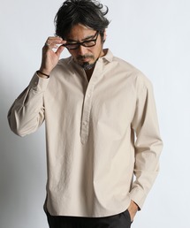 The DUFFER of ST.GEORGE（ザダファーオブセントジョージ）の「SHORT COLLAR PO SHIRT:バックサテン ショートカラー プルオーバーシャツ（シャツ/ブラウス）」
