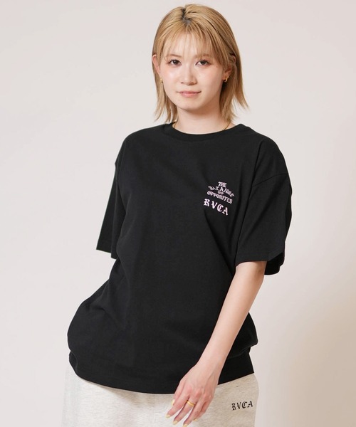 RVCA(ルーカ)の「RVCA/ルーカ レディース 半袖 Tシャツ BG043203(Tシャツ/カットソー・レディース・ブラック/ライトピンク/ホワイト・S/M)」の7枚目の写真