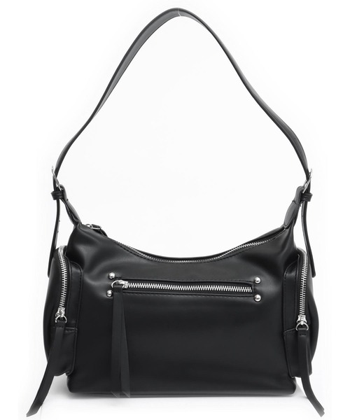 ANAP(アナップ)の「シンプル サイドポケット ショルダーバッグ(ショルダーバッグ・レディース・ホワイト/ブラック・F)」の16枚目の写真