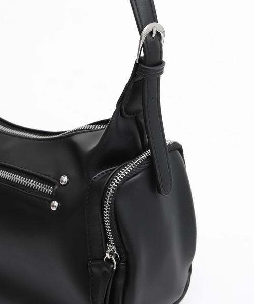 ANAP(アナップ)の「シンプル サイドポケット ショルダーバッグ(ショルダーバッグ・レディース・ホワイト/ブラック・F)」の13枚目の写真