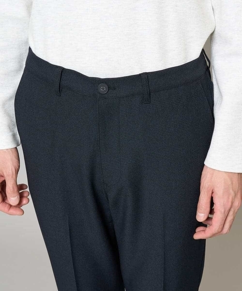 a.v.v(アーヴェヴェ)の「【イージーケア/洗濯機で洗える/ストレッチ】グレンチェックストレッチスマートスラックス(その他パンツ・メンズ・ネイビー・48/50/46)」の5枚目の写真