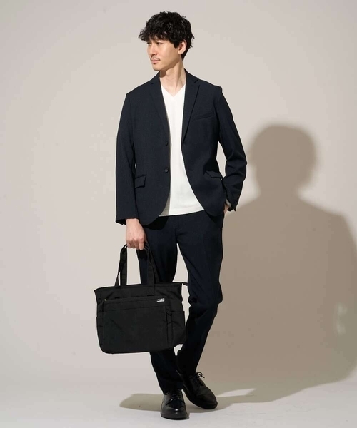 a.v.v(アーヴェヴェ)の「【イージーケア/洗濯機で洗える/ストレッチ】グレンチェックストレッチスマートスラックス(その他パンツ・メンズ・ネイビー・48/50/46)」の12枚目の写真