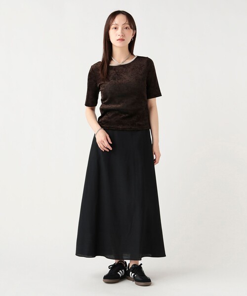 BEAMS HEART(ビームスハート)の「【7/16値下げ】チョーカー付き シアー ベロア Tシャツ(セットアイテム)(Tシャツ/カットソー・レディース・ホワイト系その他5/ブラウン/チャコールグレー・FREE)」の12枚目の写真