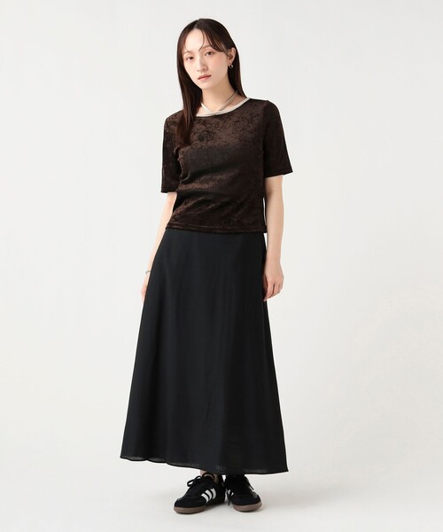 BEAMS HEART(ビームスハート)の「【7/16値下げ】チョーカー付き シアー ベロア Tシャツ(セットアイテム)(Tシャツ/カットソー・レディース・ホワイト系その他5/ブラウン/チャコールグレー・FREE)」の13枚目の写真