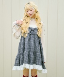 kutir（クティール）の「【着丈が選べる！】レース切り替えアソートキャミワンピース（ワンピース）」