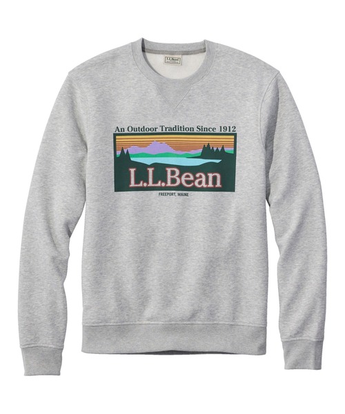 L.L.Bean(エルエルビーン)の「エッセンシャル・グラフィック・スウェットシャツ、クルーネック 米国フィット・レギュラー(スウェット・メンズ・グリーン/ヘザーグレー/ネイビー・SMALL/LARGE/MEDIUM)」の15枚目の写真