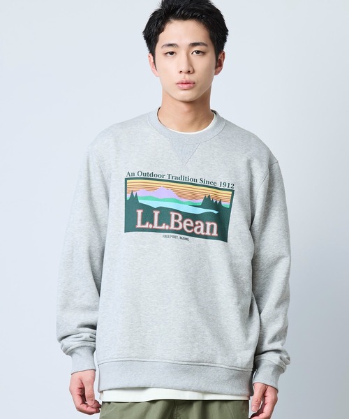 L.L.Bean(エルエルビーン)の「エッセンシャル・グラフィック・スウェットシャツ、クルーネック 米国フィット・レギュラー(スウェット・メンズ・グリーン/ヘザーグレー/ネイビー・SMALL/LARGE/MEDIUM)」の5枚目の写真