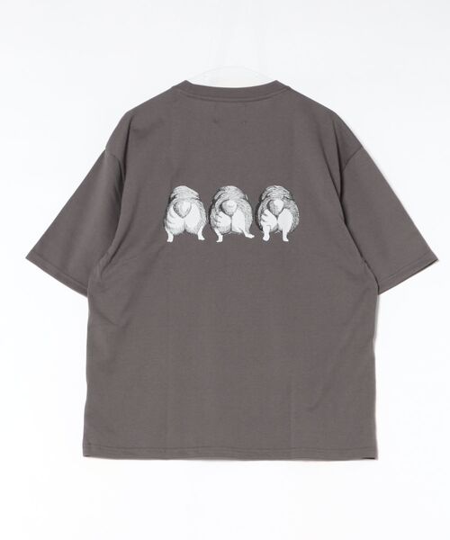 go slow caravan(ゴースローキャラバン)の「フェイスアニマル柄TEE(M1)(Tシャツ/カットソー・メンズ・ブラック系3/ブラック系1/グレー系1/キナリ/オートミール/グレー系3/グレー系2/ホワイト系2/ホワイト系1/ナチュラル/ホワイト系3/ブラック系2・MEDIUM/X-LARGE/LARGE)」の13枚目の写真