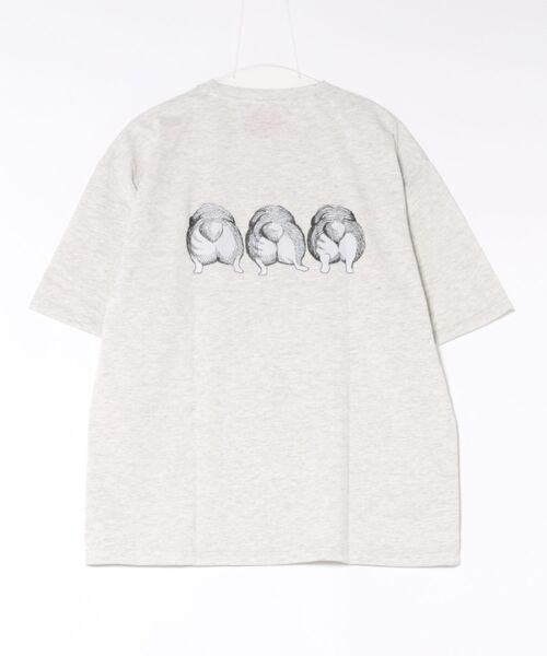go slow caravan(ゴースローキャラバン)の「フェイスアニマル柄TEE(M1)(Tシャツ/カットソー・メンズ・ブラック系3/ブラック系1/グレー系1/キナリ/オートミール/グレー系3/グレー系2/ホワイト系2/ホワイト系1/ナチュラル/ホワイト系3/ブラック系2・MEDIUM/X-LARGE/LARGE)」の14枚目の写真