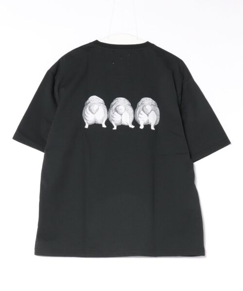 go slow caravan(ゴースローキャラバン)の「フェイスアニマル柄TEE(M1)(Tシャツ/カットソー・メンズ・ブラック系3/ブラック系1/グレー系1/キナリ/オートミール/グレー系3/グレー系2/ホワイト系2/ホワイト系1/ナチュラル/ホワイト系3/ブラック系2・MEDIUM/X-LARGE/LARGE)」の18枚目の写真