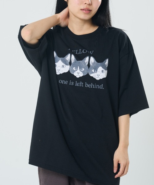 go slow caravan(ゴースローキャラバン)の「フェイスアニマル柄TEE(M1)(Tシャツ/カットソー・メンズ・ブラック系3/ブラック系1/グレー系1/キナリ/オートミール/グレー系3/グレー系2/ホワイト系2/ホワイト系1/ナチュラル/ホワイト系3/ブラック系2・MEDIUM/X-LARGE/LARGE)」の5枚目の写真