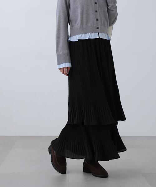 FREE'S MART（フリーズマート）の「消しプリーツティアードスカート（スカート・レディース・ホワイト/グレー/ブラック・MEDIUM/X-SMALL/SMALL）」の6枚目の写真