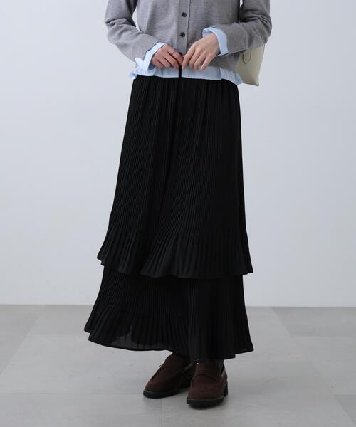 FREE'S MART（フリーズマート）の「消しプリーツティアードスカート（スカート・レディース・ホワイト/グレー/ブラック・MEDIUM/X-SMALL/SMALL）」の7枚目の写真