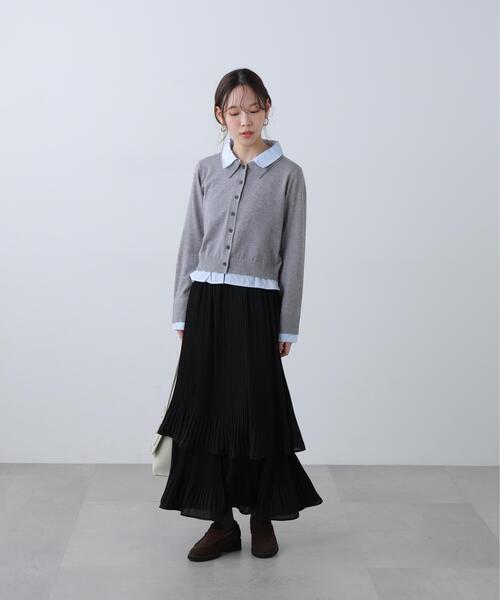 FREE'S MART（フリーズマート）の「消しプリーツティアードスカート（スカート・レディース・ホワイト/グレー/ブラック・MEDIUM/X-SMALL/SMALL）」の8枚目の写真