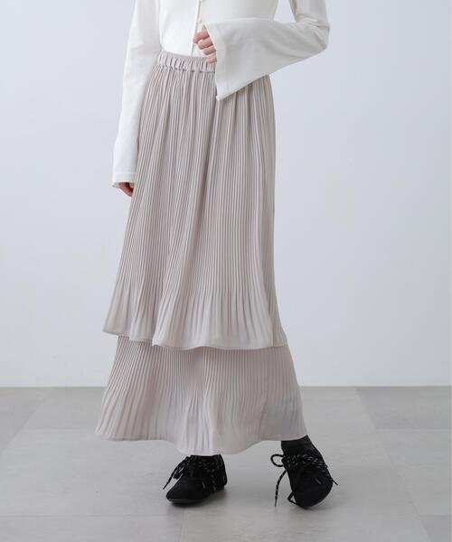 FREE'S MART（フリーズマート）の「消しプリーツティアードスカート（スカート・レディース・ホワイト/グレー/ブラック・MEDIUM/X-SMALL/SMALL）」の13枚目の写真