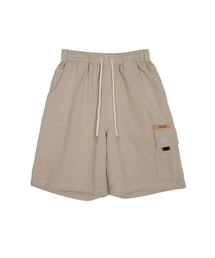 Stitch Cargo Bermuda Shorts - Beige