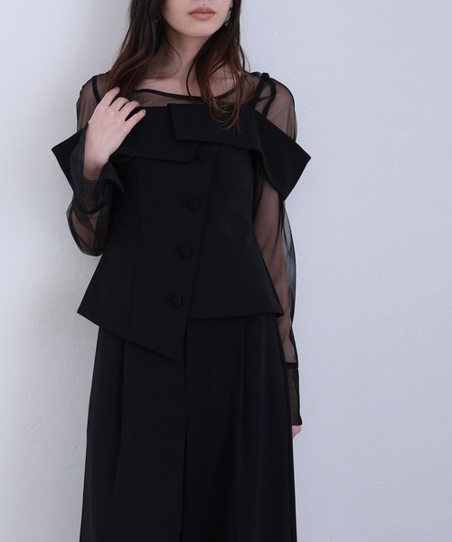 atlo(アトロ)の「オフショルダートップスワイドパンツセット ミモレ丈&ノースリーブ フォーマル セレモニー 結婚式 二次会 パンツドレス オケージョンドレス お呼ばれ 同窓会 成人式 (パンツドレス・レディース・ライトブラウン/チャコール/ブラック・L/M)」の13枚目の写真