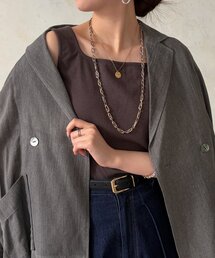 Chez toi | テレコカップ付きスクエアタンク(キャミソール)