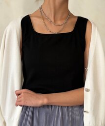 Chez toi | テレコカップ付きスクエアタンク(キャミソール)