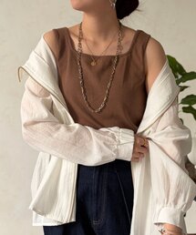 Chez toi | テレコカップ付きスクエアタンク(キャミソール)