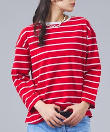 Rouge vif la cle（ルージュヴィフラクレ）の「【Le Melange/ル・メランジュ】マルチボーダーTee/8分袖/クルーネックTee【WEB限定】（Tシャツ/カットソー）」