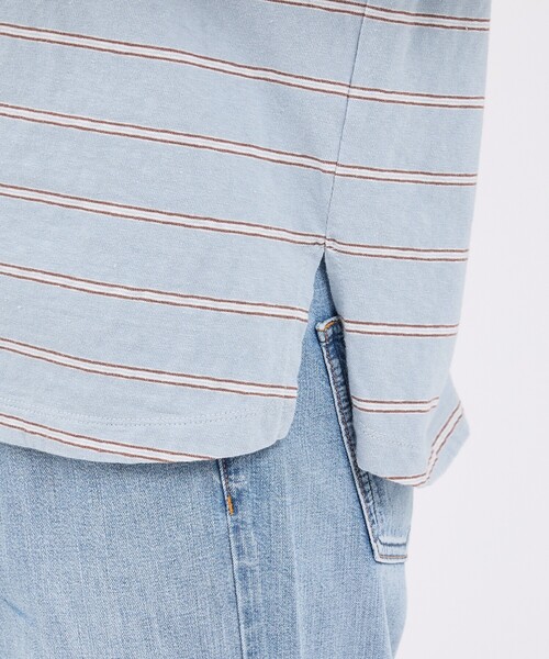 Rouge vif la cle（ルージュヴィフラクレ）の「【Le Melange/ル・メランジュ】マルチボーダーTee/8分袖/クルーネックTee【WEB限定】（Tシャツ/カットソー・レディース・レッド/サックスブルー・フリー）」の17枚目の写真