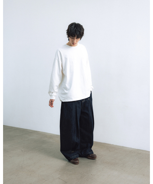 ANGLAN（アングラン）の「Essential Pocket Long Sleeve - White（Tシャツ/カットソー・メンズ・その他・1/2）」の3枚目の写真