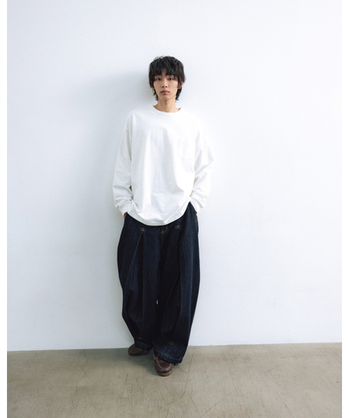 ANGLAN（アングラン）の「Essential Pocket Long Sleeve - White（Tシャツ/カットソー・メンズ・その他・1/2）」の4枚目の写真