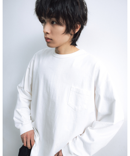 ANGLAN（アングラン）の「Essential Pocket Long Sleeve - White（Tシャツ/カットソー・メンズ・その他・1/2）」の6枚目の写真