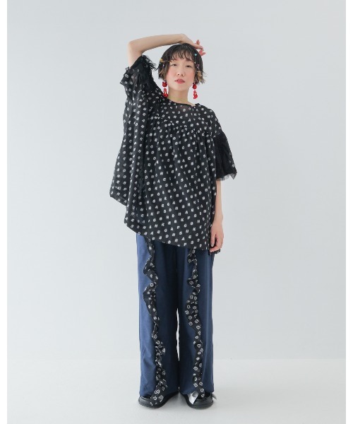 unica(ユニカ)の「alphabetオーガンジーフリルブラウス laides(シャツ/ブラウス・レディース・サックスブルー/ブラック/オフホワイト・F)」の18枚目の写真