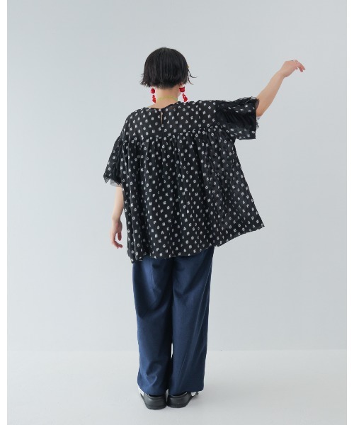 unica(ユニカ)の「alphabetオーガンジーフリルブラウス laides(シャツ/ブラウス・レディース・サックスブルー/ブラック/オフホワイト・F)」の22枚目の写真