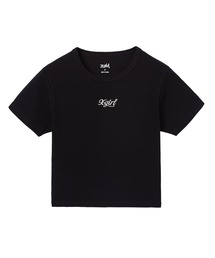X-girl（エックスガール）の「ONE POINT LOGO S/S BABY TEE（Tシャツ/カットソー）」