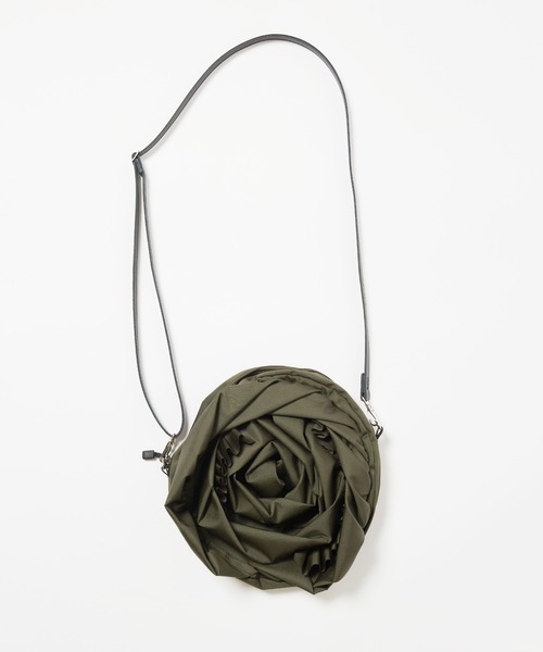 gomme（ゴム）の「フラワーショルダーバッグ（ショルダーバッグ・レディース・ブラック/カーキ・FREE）」の3枚目の写真