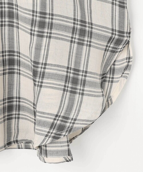 NICOLE white（ニコルホワイト）の「【セットアップ対応】チェックシャツ（シャツ/ブラウス・レディース・ネイビー/オフホワイト・FREE）」の21枚目の写真