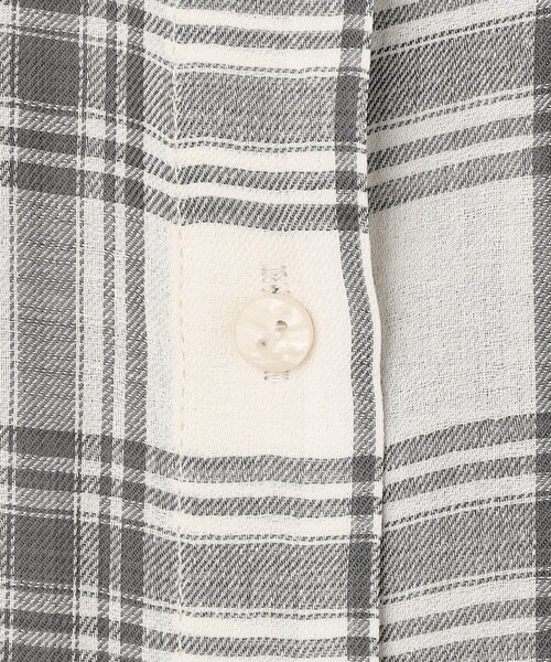 NICOLE white（ニコルホワイト）の「【セットアップ対応】チェックシャツ（シャツ/ブラウス・レディース・ネイビー/オフホワイト・FREE）」の22枚目の写真