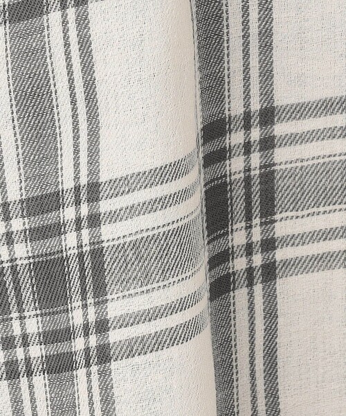 NICOLE white（ニコルホワイト）の「【セットアップ対応】チェックシャツ（シャツ/ブラウス・レディース・ネイビー/オフホワイト・FREE）」の3枚目の写真