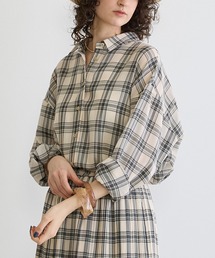 NICOLE white | 【セットアップ対応】チェックシャツ(シャツ/ブラウス)