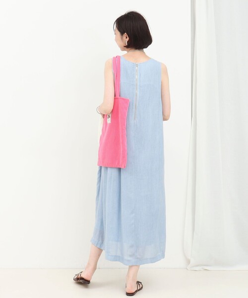 MICO COULIER（ミコクリエ）の「シアーデニムパネルワンピース（ワンピース・レディース・チャコールグレー/ネイビー/サックスブルー・38）」の4枚目の写真