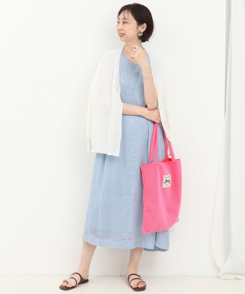 MICO COULIER（ミコクリエ）の「シアーデニムパネルワンピース（ワンピース・レディース・チャコールグレー/ネイビー/サックスブルー・38）」の6枚目の写真