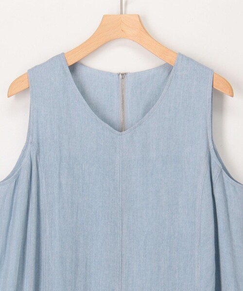 MICO COULIER（ミコクリエ）の「シアーデニムパネルワンピース（ワンピース・レディース・チャコールグレー/ネイビー/サックスブルー・38）」の21枚目の写真