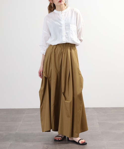 EGLANTINE(エグランティーヌ)の「EGLANTINE ロングスカート(スカート・レディース・キャメル/ブラック/カーキ・38)」の14枚目の写真
