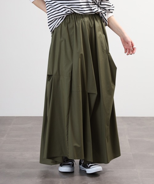 EGLANTINE(エグランティーヌ)の「EGLANTINE ロングスカート(スカート・レディース・キャメル/ブラック/カーキ・38)」の4枚目の写真